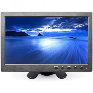Vetrineinrete® Monitor 10'' pollici LCD HD portatile HDMI VGA USB BNC per videosorveglianza telecamera auto 2 canali video 720p con telecomando casse incorporate