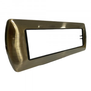 Vetrineinrete® Placchetta per interruttore in metallo a 7 posti ottone cassetta 507 compatibile con living international supporto cover 