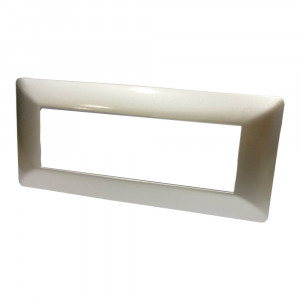 Vetrineinrete® Placchetta per interruttore a 7 posti silver cassetta 507 compatibile con btcino matix supporto cover 