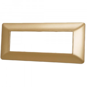 Vetrineinrete® Placchetta per interruttore a 7 posti sabbia cassetta 507 compatibile con btcino matix supporto cover 