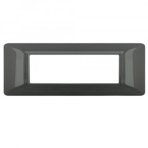 Vetrineinrete® Placchetta per interruttore a 7 posti grigio scuro cassetta 507 compatibile con btcino matix supporto cover 