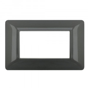 Vetrineinrete® Placchetta per interruttore a 4 posti grigio scuro cassetta 504 compatibile con btcino matix supporto cover 
