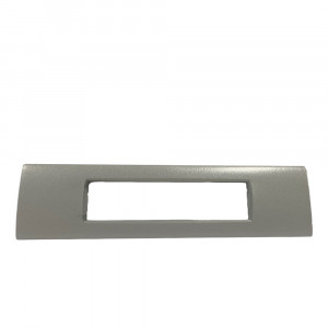 Vetrineinrete® Placchetta per interruttore in metallo a 7 posti grigio pietra cassetta 507 compatibile con living air supporto cover 