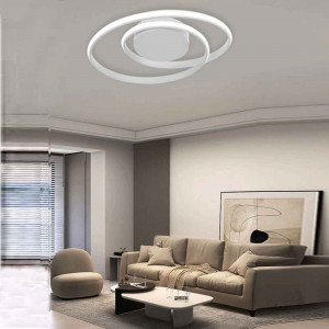 Vetrineinrete® Plafoniera led moderna 32 watt lampada da soffitto design cerchio spirale lampadario bianco luce bianca fredda 6500k naturale 4000k calda 3000k