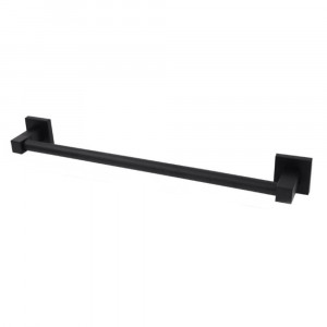 Vetrineinrete® Porta asciugamano moderno da muro in acciaio 62 cm fissaggio con viti o senza viti biadesivo accessori arredo bagno 