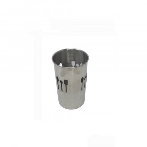 Vetrineinrete® Portaposate in acciaio contenitore scolaposate porta utensili da cucina 15x10 cm