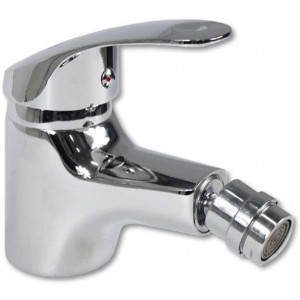 Vetrineinrete® Rubinetto per bidet miscelatore monoleva regolabile acqua calda e fredda monocomando monoforo da bagno in ottone cromato lucido