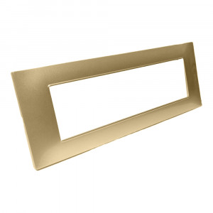 Vetrineinrete® Placchetta per interruttore in metallo a 7 sabbia cassetta 507 compatibile con vimar plana supporto cover 