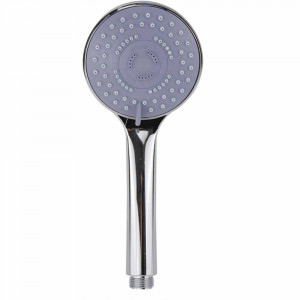 Vetrineinrete® Soffione doccia e vasca multigetto 11cm in ABS cromato grigio sistema anticalcare attacco 1/2 