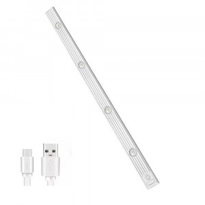 Vetrineinrete® Sottopensile ultra slim a led cob 60 cm plafoniera magnetica ricaricabile usb con sensore di movimento 
