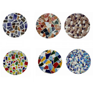 Vetrineinrete®  Sottopentola in Ceramica Stile maiolica poggia pentole padelle da Cucina Varie Fantasie Ø 20 cm 