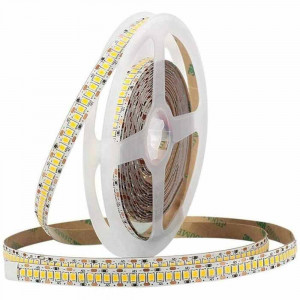 Vetrineinrete® Striscia 1200 led smd 2835 strip 5 metri bobina 90 watt  luce calda 3000k 12v da interno IP22