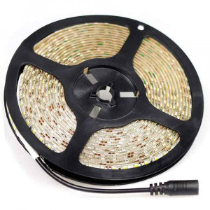Vetrineinrete® Striscia led 2835 strip flessibile da 5 metri bobina adesiva 600 led smd luce naturale 4000k IP55 