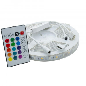 Vetrineinrete® Strip led Smart rgbww 5050 5 metri controllo app telecomando striscia led wi fi dimmerabile  12v