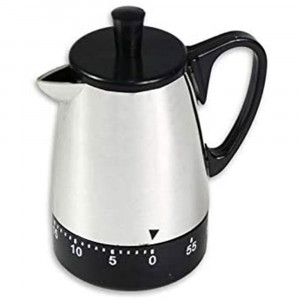 Vetrineinrete® Timer da Cucina 55 Minuti Meccanico Manuale Orologio contaminuti analogico con Allarme sonoro
