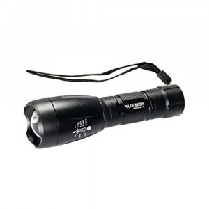 Vetrineinrete® Torcia led ricaricabile tattica ad alta potenza con zoom attacco fucile pila militare per caccia campeggio ciclismo softair pesca