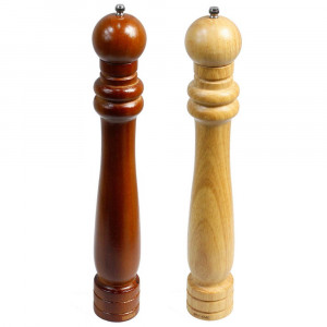 Vetrineinrete® Macina Pepe e Sale in Legno Classico macinino Mulino trita spezie Sale Grosso Accessori Cucina Ristorante