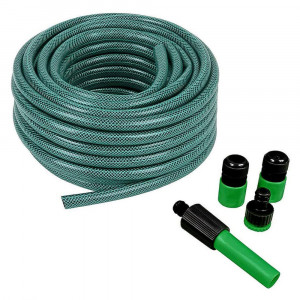 Vetrineinrete®  Tubo per irrigazione da giardino in PVC resistente UV con accessori tubo acqua 20  metri 