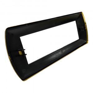 Vetrineinrete® Placchetta per interruttore in metallo a 7 posti oro satinato cassetta 507 compatibile con living international supporto cover 