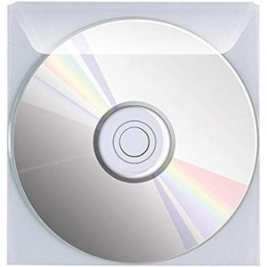 Vetrineinrete® 100 bustine trasparenti in pvc con aletta di chiusura per cd dvd dvx