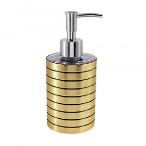 Vetrineinrete® Dispenser per sapone liquido accessori bagni oro a righe stile moderno portasapone arredo bagno