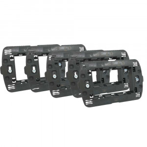 Vetrineinrete® Kit 5 supporti modulo per placche 3 posti compatibile con living light international cassetta 503 scatola per placchette interruttori 