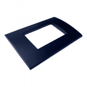Vetrineinrete® Placchetta per interruttore a 3 posti blu navy cassetta 503 compatibile con bticino living light supporto cover 