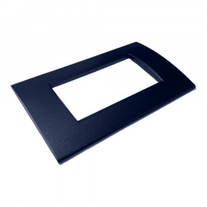 Vetrineinrete® Placchetta per interruttore a 4 posti blu navy cassetta 504 compatibile con bticino living light supporto cover 