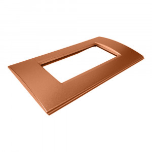 Vetrineinrete® Placchetta per interruttore a 3 posti arancio cassetta 503 compatibile con bticino living light supporto cover 