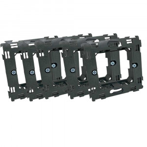 Vetrineinrete® Kit 5 supporti modulo per placche 2 posti compatibile con living light international cassetta 502 scatola per placchette interruttori 