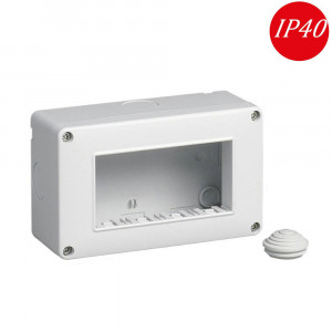 Vetrineinrete® Custodia idrobox per esterno a 4 posti compatibile con living light international air cassetta per interruttori ip40 