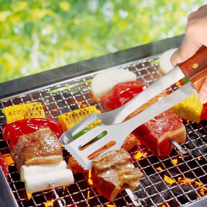 Vetrineinrete® Pinza a Molla da Barbecue Utensili da Cucina per Carne Pesce Alimenti Verdure alla griglia 