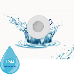 Vetrineinrete® Porta faretto ad incasso impermeabile ip44 stagno luci per doccia bagno turco sauna supporto per faretti portafaretto tondo bianco