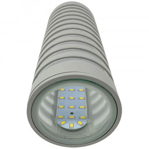 Vetrineinrete® Applique led parete doppia emissione 18 watt esterno luce calda 3000k plafoniera stagno da giardino terrazzo grigio