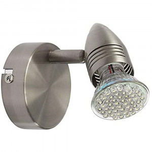 Vetrineinrete® Applique orientabile da parete per specchio in acciaio con attacco per faretti gu10 illuminazione per interni 