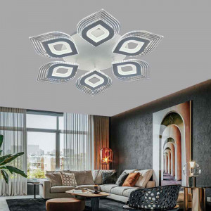 Vetrineinrete® Plafoniera a led 55 watt lampadario da soffitto a forma di fiore lampada decorativa moderna 