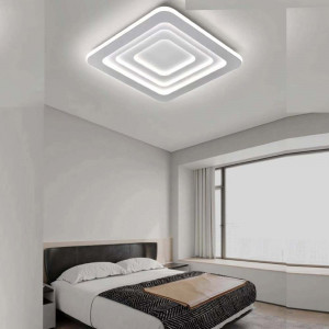 Vetrineinrete® Plafoniera a led quadrata a tripla colorazione di luce lampadario 64 watt lampada da soffitto 