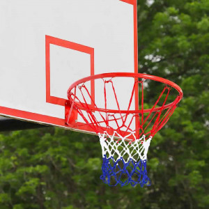Vetrineinrete® Canestro basket a muro in metallo 45 cm mete in nylon per pallacanestro 