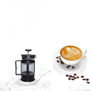  Vetrineinrete® Cappuccinatore montalatte manuale in vetro 600 ml macchina per cappuccino schiuma caffè latte
