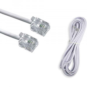 Vetrineinrete® Prolunga telefonica cavo 5 metri connettori plug RJ11 modem telefono fac anti aggrovigliamento