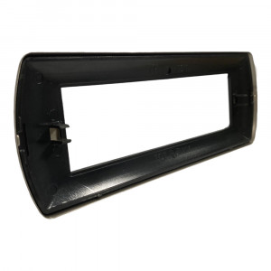 Vetrineinrete® Placchetta per interruttore in metallo a 7 posti champagne cassetta 507 compatibile con living international supporto cover 