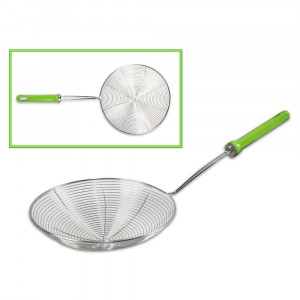 Vetrineinrete® Schiumarola a Rete in Acciaio per fritti mestolo Utensili Attrezzi da Cucina schiumarole per frittura Ø 20 cm 