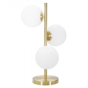 Vetrineinrete® Lampada da tavolo minimalista bronzo con 3 sfere piantana da terra con stelo per soggiorno open space
