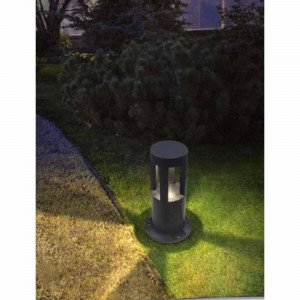 Vetrineinrete® Lampione da giardino 12 watt lampada nero led cob palo per esterni 30 cm luce fredda 6500k calda 3000k naturale 4000k 