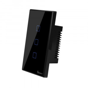 Vetrineinrete® Interruttore Son/Off smart 3 canale controller da remoto wireless wifi placca touch domotica 