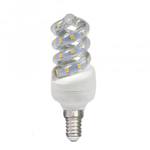 Vetrineinrete® Lampadina led spirale attacco E14 9 watt luce bianca fredda 6500k lampada illuminazione