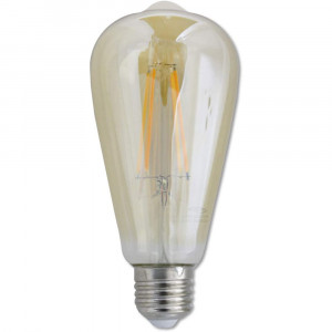 Vetrineinrete® Lampadina LED Vintage a Filamento 8 watt Attacco E27 Luce Calda 2600K Lampada Vetro ambrato