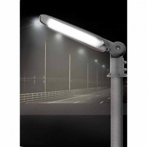 Vetrineinrete® Lampada armatura stradale inclinabile led lampione stradale faro esterno 100 watt luce bianca fredda 6500K IP65