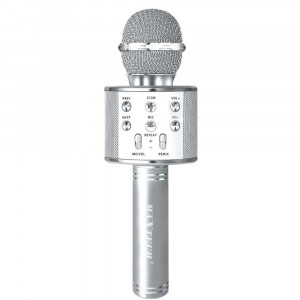 Vetrineinrete® Microfono bluetooth karaoke con cassa speaker integrata altoparlante senza fili funzione REC Tf card usb ricaricabile 