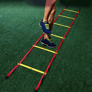 Vetrineinrete® Scala di allenamento calcio scaletta per fitness training spedd aility ladder 6 metri 